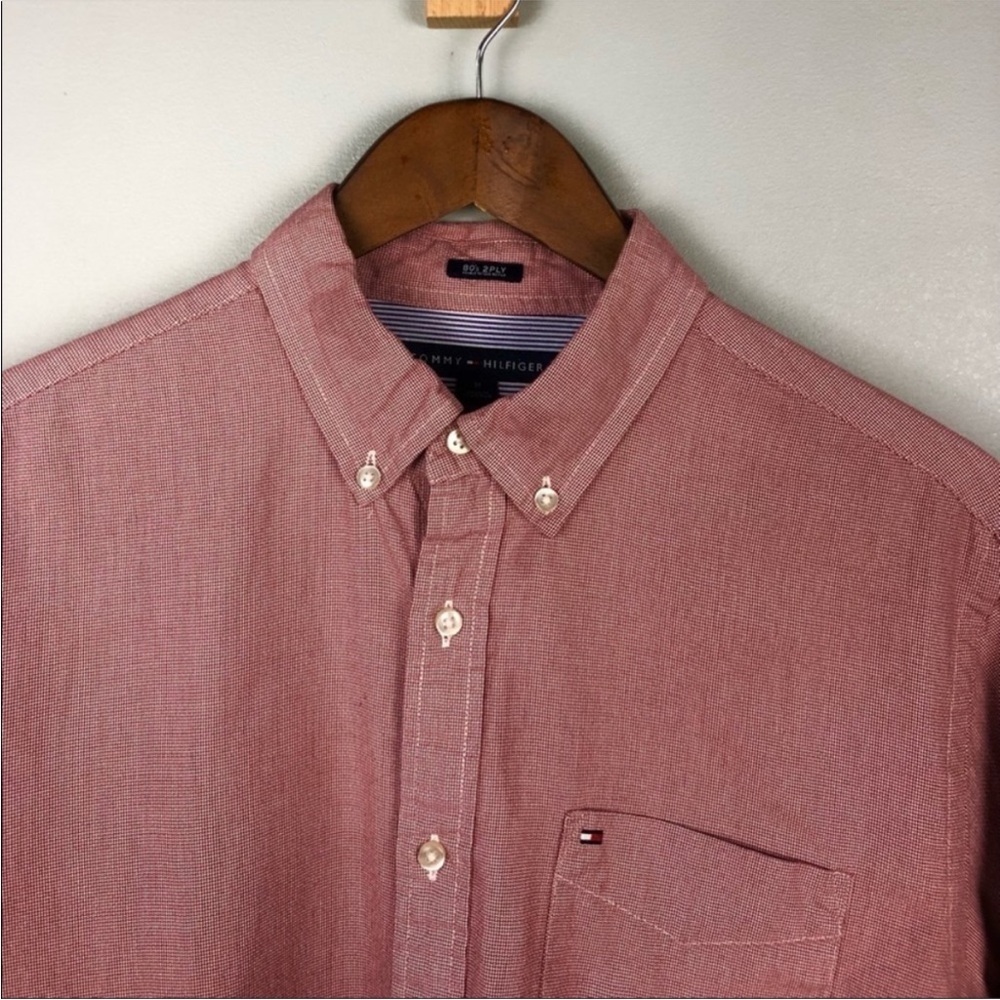 Tommy Hilfiger Men's Red Button Down